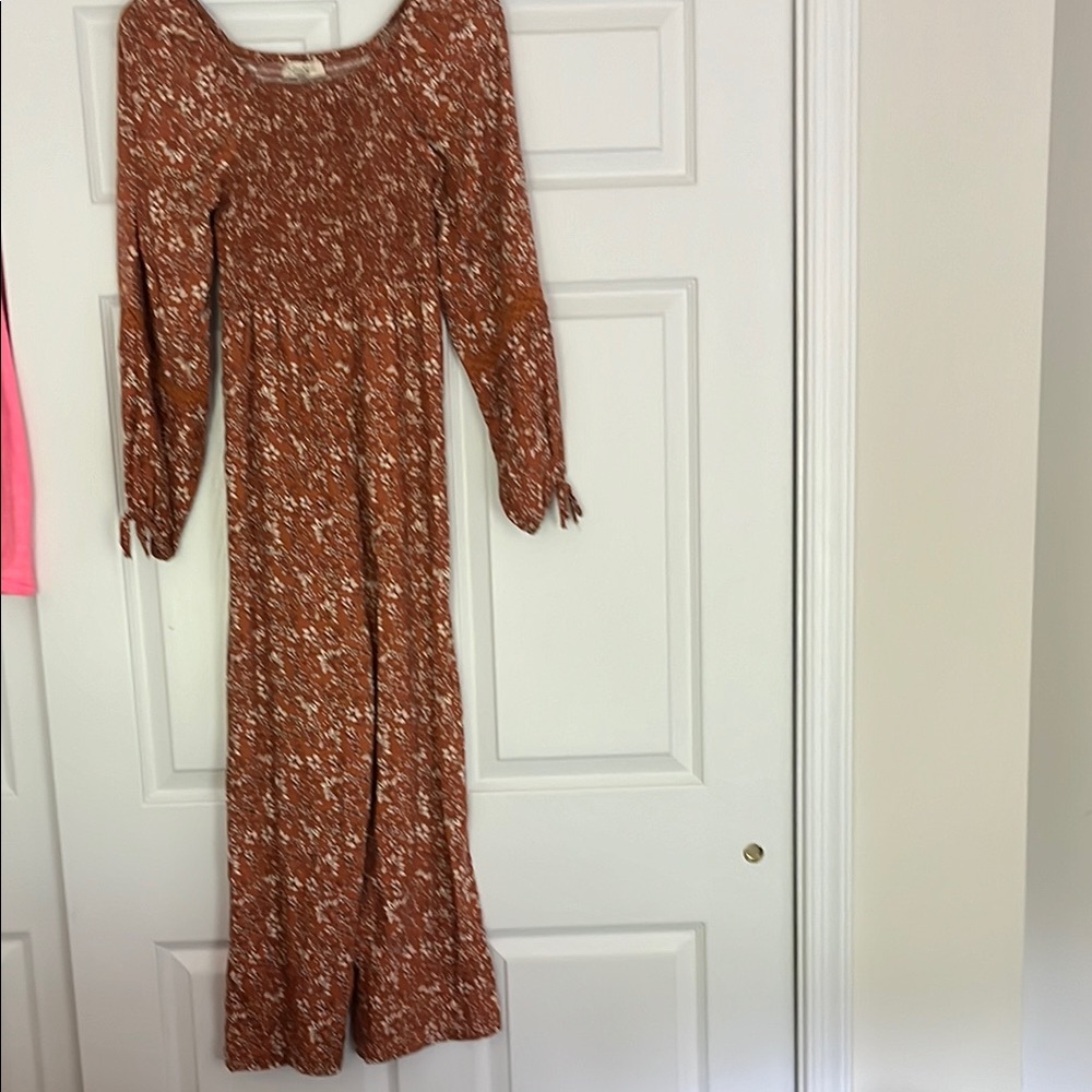 Jessica Simpson Brown Long Sleeve One Piece
